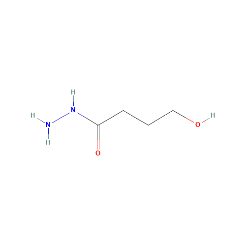 4-HYDROXYBUTYRIC ACID HYDRAZIDE (CAS: 3879-08-1) - Chemical Structure and Molecular Formula 