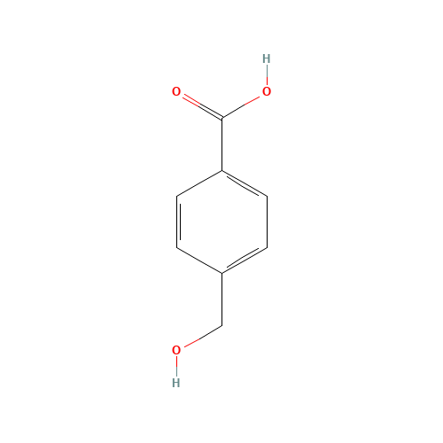 4-(Hydroxymethyl)benzoic acid (CAS: 3006-96-0) - Chemical Structure and Molecular Formula 