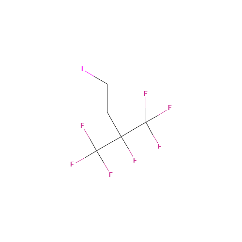 4-IODO-2-TRIFLUOROMETHYL-1,1,1,2-TETRAFLUOROBUTANE (CAS: 99324-96-6) - Chemical Structure and Molecular Formula 