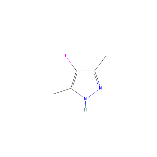 3,5-Dimethyl-4-iodopyrazole (CAS: 2033-45-6) - Chemical Structure and Molecular Formula 