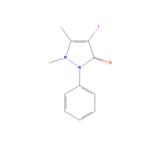 IODOANTIPYRINE (CAS: 129-81-7) - Chemical Structure and Molecular Formula 