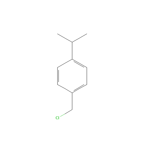 4-ISOPROPYLBENZYL CHLORIDE (CAS: 2051-18-5) - Chemical Structure and Molecular Formula 