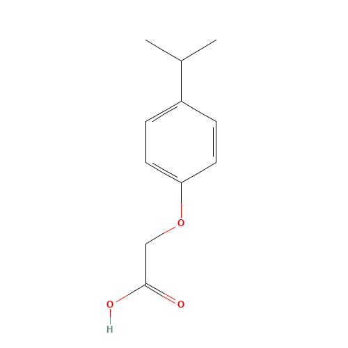 4-ISOPROPYLPHENOXYACETIC ACID (CAS: 1643-16-9) - Chemical Structure and Molecular Formula 