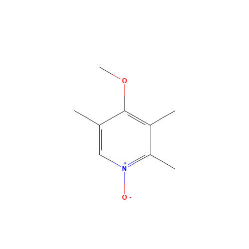 4-Methoxy-2,3,5-trimethylpyride-N-oxide (CAS: 86604-80-0) - Chemical Structure and Molecular Formula 