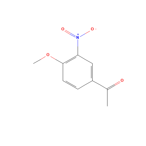 4-METHOXY-3-NITROACETOPHENONE (CAS: 6277-38-9) - Chemical Structure and Molecular Formula 