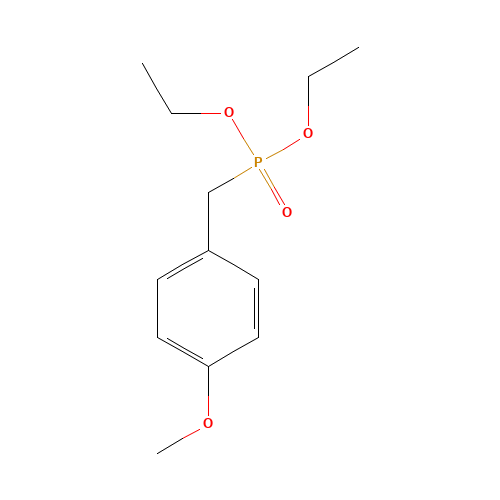 DIETHYL 4-METHOXYBENZYLPHOSPHONATE (CAS: 1145-93-3) - Chemical Structure and Molecular Formula 