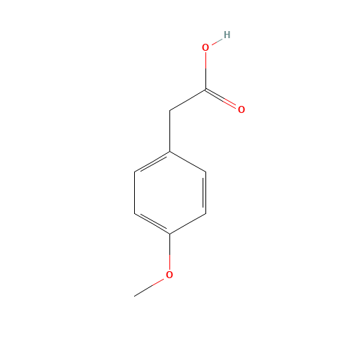 4-Methoxyphenylacetic acid (CAS: 104-01-8) - Chemical Structure and Molecular Formula 