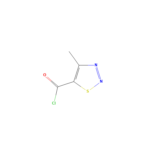 4-METHYL-1,2,3-THIADIAZOLE-5-CARBONYL CHLORIDE (CAS: 59944-65-9) - Chemical Structure and Molecular Formula 