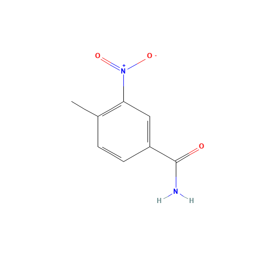 4-METHYL-3-NITROBENZAMIDE (CAS: 19013-11-7) - Chemical Structure and Molecular Formula 