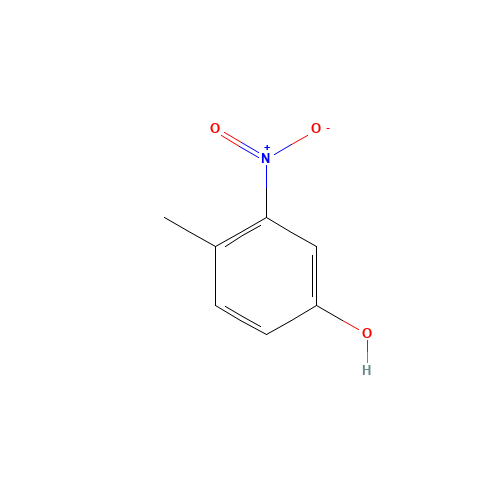 4-Methyl-3-nitrophenol (CAS: 2042-14-0) - Chemical Structure and Molecular Formula 