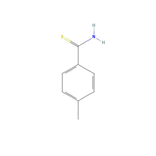 4-METHYL(THIOBENZAMIDE) (CAS: 2362-62-1) - Chemical Structure and Molecular Formula 