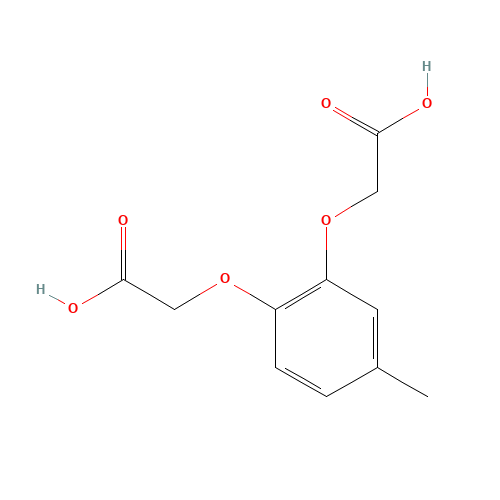 4-METHYLCATECHOL-O,O-DIACETIC ACID (CAS: 5458-76-4) - Chemical Structure and Molecular Formula 
