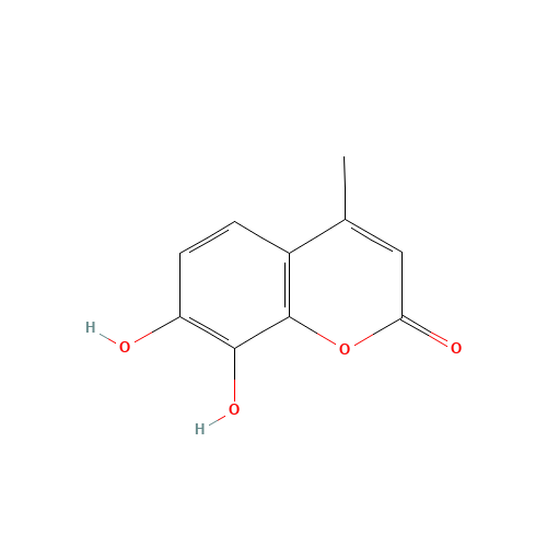 7,8-DIHYDROXY-4-METHYLCOUMARIN (CAS: 2107-77-9) - Chemical Structure and Molecular Formula 