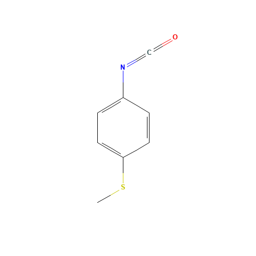 4-(METHYLTHIO)PHENYL ISOCYANATE (CAS: 1632-84-4) - Chemical Structure and Molecular Formula 