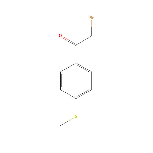 4-Methylthio-alpha-bromoacetophenone (CAS: 42445-46-5) - Chemical Structure and Molecular Formula 