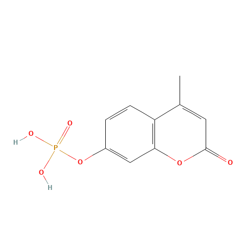 4-METHYLUMBELLIFERYL PHOSPHATE (CAS: 3368-04-5) - Chemical Structure and Molecular Formula 