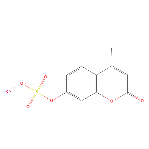 4-METHYLUMBELLIFERYL SULFATE POTASSIUM SALT (CAS: 15220-11-8) - Chemical Structure and Molecular Formula 