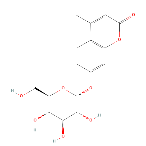 4-METHYLUMBELLIFERYL-ALPHA-D-GLUCOPYRANOSIDE HYDRATE (CAS: 17833-43-1) - Chemical Structure and Molecular Formula 