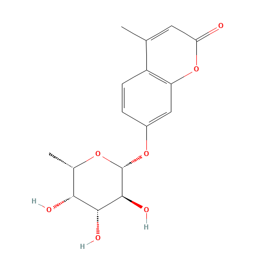 4-METHYLUMBELLIFERYL BETA-L-FUCOPYRANOSIDE (CAS: 72601-82-2) - Chemical Structure and Molecular Formula 