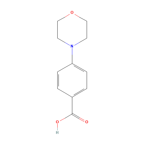 4-Morpholinobenzoic acid (CAS: 7470-38-4) - Chemical Structure and Molecular Formula 