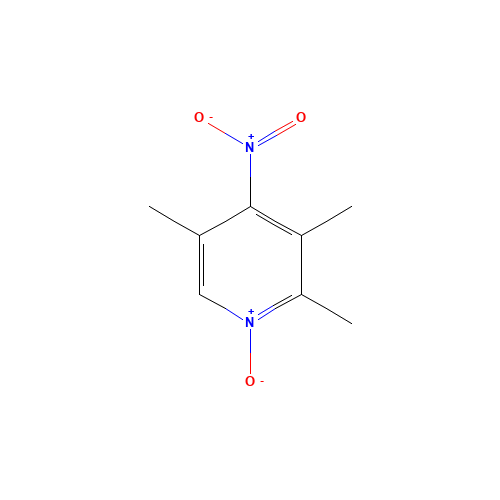 4-NITRO-2,3,5-TRIMETHYLPYRIDINE-N-OXIDE (CAS: 86604-79-7) - Chemical Structure and Molecular Formula 
