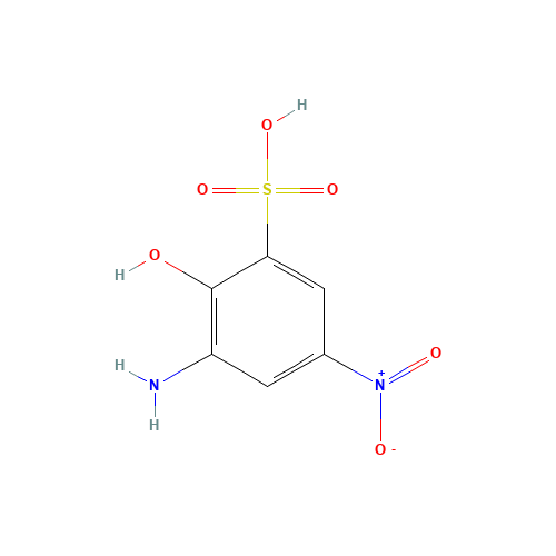 2-Amino-4-nitrophenol-6-sulfonic acid (CAS: 96-67-3) - Chemical Structure and Molecular Formula 