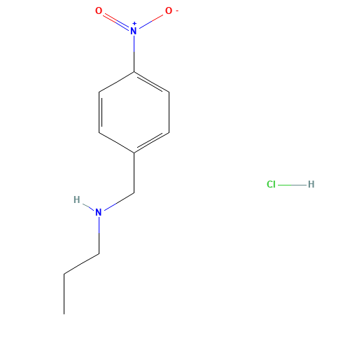 N-4-NITROBENZYL-N-PROPYLAMINE HYDROCHLORIDE (CAS: 68133-98-2) - Chemical Structure and Molecular Formula 