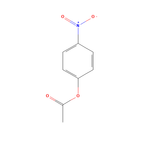 4-NITROPHENYL ACETATE (CAS: 830-03-5) - Chemical Structure and Molecular Formula 