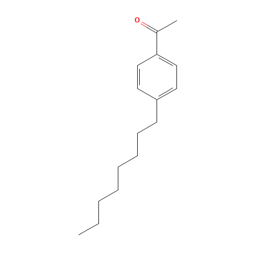 4'-N-OCTYLACETOPHENONE (CAS: 10541-56-7) - Chemical Structure and Molecular Formula 