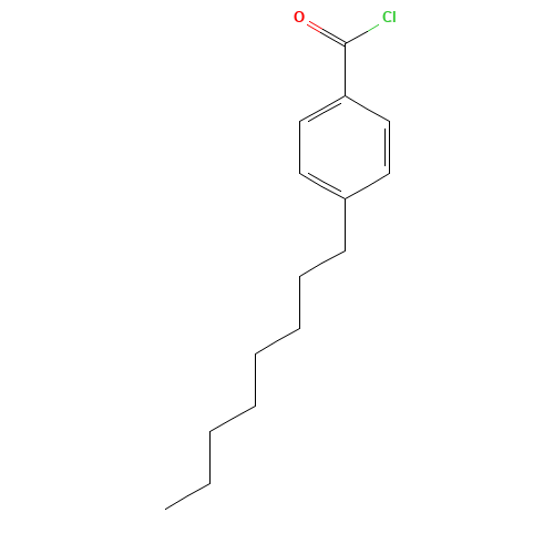 4-OCTYLBENZOYL CHLORIDE (CAS: 50606-97-8) - Chemical Structure and Molecular Formula 