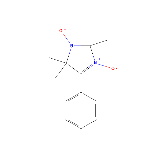 2,2,5,5-TETRAMETHYL-4-PHENYL-3-IMIDAZOLINE-3-OXIDE-1-OXYL (CAS: 18796-03-7) - Chemical Structure and Molecular Formula 