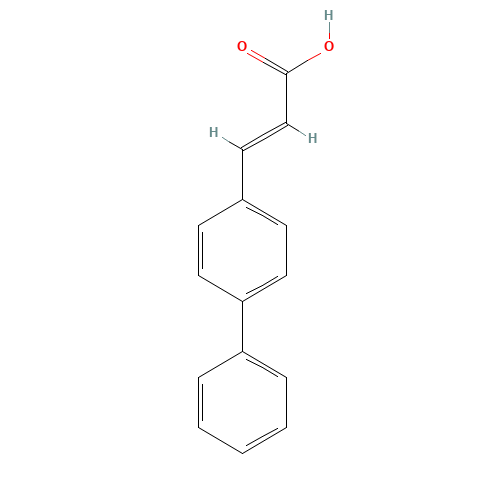4-PHENYLCINNAMIC ACID (CAS: 13026-23-8) - Chemical Structure and Molecular Formula 