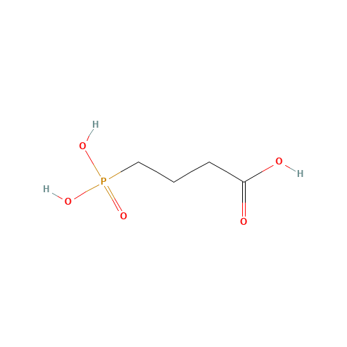 4-PHOSPHONOBUTYRIC ACID (CAS: 4378-43-2) - Chemical Structure and Molecular Formula 