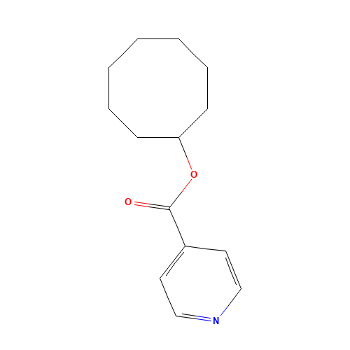 4-Pyridinecarboxylicacidcyclooctylester (CAS: 163778-03-8) - Chemical Structure and Molecular Formula 