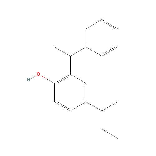 4-SEC-BUTYL-2-(A-METHYLBENZYL) PHENOL (CAS: 2622-83-5) - Chemical Structure and Molecular Formula 
