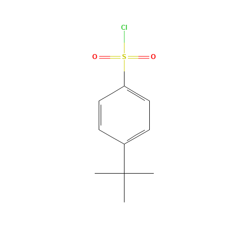 4-tert-Butylbenzenesulfonyl chloride (CAS: 15084-51-2) - Chemical Structure and Molecular Formula 