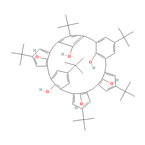 4-TERT-BUTYLCALIX[6]ARENE (CAS: 78092-53-2) - Chemical Structure and Molecular Formula 