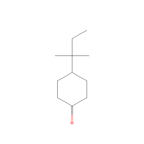 4-TERT-PENTYLCYCLOHEXANONE (CAS: 16587-71-6) - Chemical Structure and Molecular Formula 