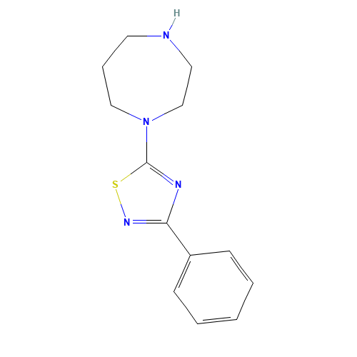 5-(1,4-DIAZEPAN-1-YL)-3-PHENYL-1,2,4-THIADIAZOLE (CAS: 306934-71-4) - Chemical Structure and Molecular Formula 