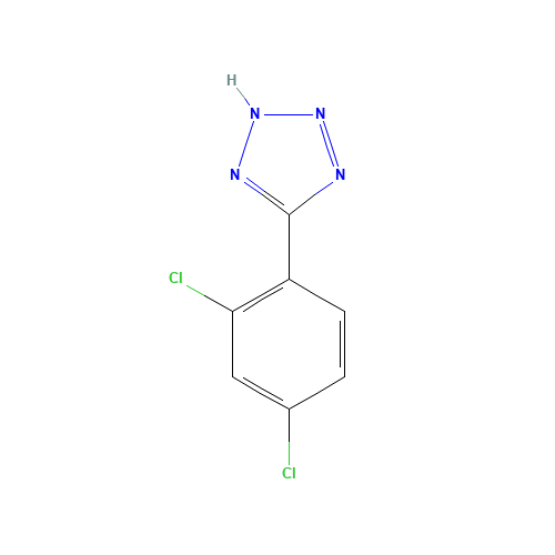 5-(2,4-DICHLOROPHENYL)-1H-TETRAZOLE (CAS: 50907-22-7) - Chemical Structure and Molecular Formula 