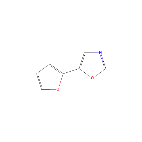5-(2-FURYL)-1,3-OXAZOLE (CAS: 70380-67-5) - Chemical Structure and Molecular Formula 