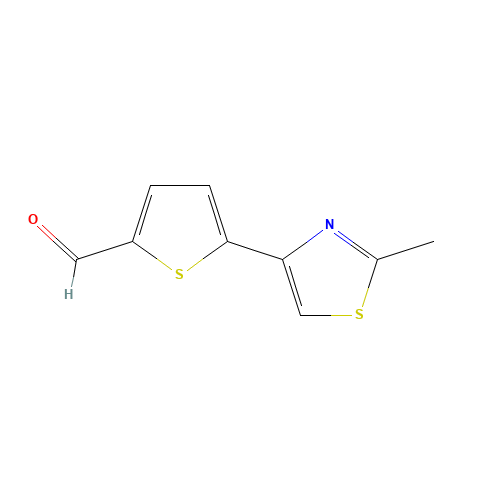 5-(2-METHYL-1,3-THIAZOL-4-YL)-2-THIOPHENECARBALDEHYDE (CAS: 499770-66-0) - Chemical Structure and Molecular Formula 