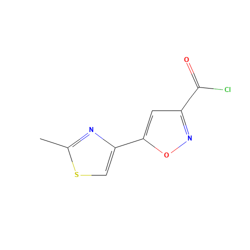 5-(2-METHYL-1,3-THIAZOL-4-YL)-3-ISOXAZOLECARBONYL CHLORIDE (CAS: 368869-89-0) - Chemical Structure and Molecular Formula 