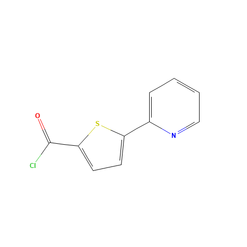 5-(2-PYRIDINYL)-2-THIOPHENECARBONYL CHLORIDE (CAS: 119082-98-3) - Chemical Structure and Molecular Formula 