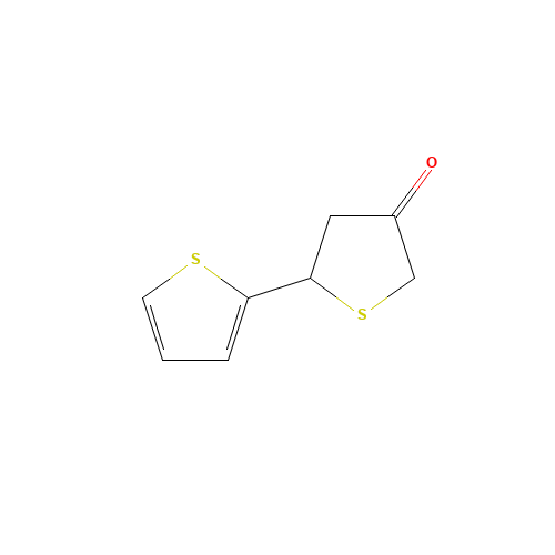 5-(2-THIENYL)TETRAHYDROTHIOPHEN-3-ONE (CAS: 108372-48-1) - Chemical Structure and Molecular Formula 
