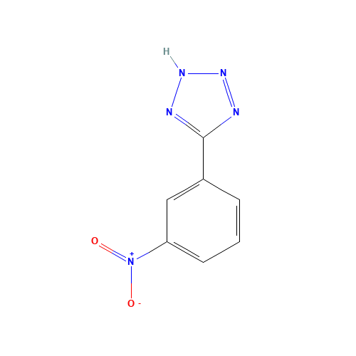 5-(3-NITROPHENYL)-2H-TETRAZOLE (CAS: 21871-44-3) - Chemical Structure and Molecular Formula 