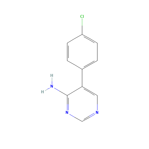 5-(4-CHLOROPHENYL)PYRIMIDIN-4-AMINE (CAS: 35202-25-6) - Chemical Structure and Molecular Formula 