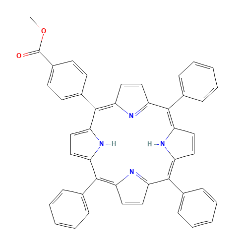 5-(4-METHOXYCARBONYLPHENYL)-10,15,20-TRIPHENYL-21H,23H-PORPHINE (CAS: 119730-06-2) - Chemical Structure and Molecular Formula 