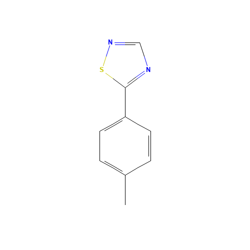 5-(4-METHYLPHENYL)-1,2,4-THIADIAZOLE (CAS: 175205-59-1) - Chemical Structure and Molecular Formula 