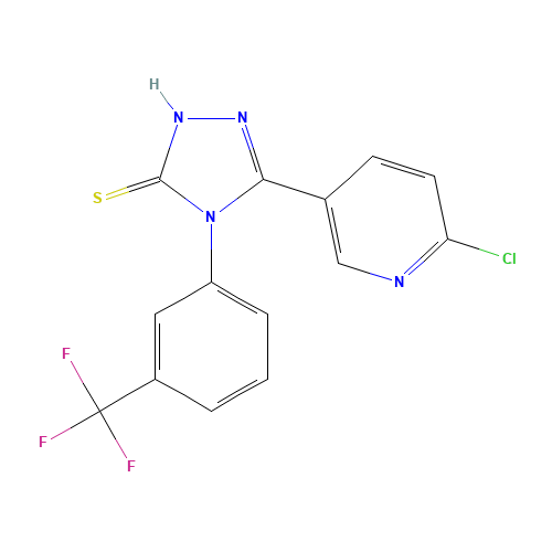 5-(6-CHLORO-3-PYRIDYL)-4-[3-(TRIFLUOROMETHYL)PHENYL]-4H-1,2,4-TRIAZOLE-3-THIOL (CAS: 306936-75-4) - Related Chemical Product